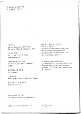 Back cover of zweikommasieben #1