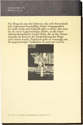 Back cover of zweikommasieben #6